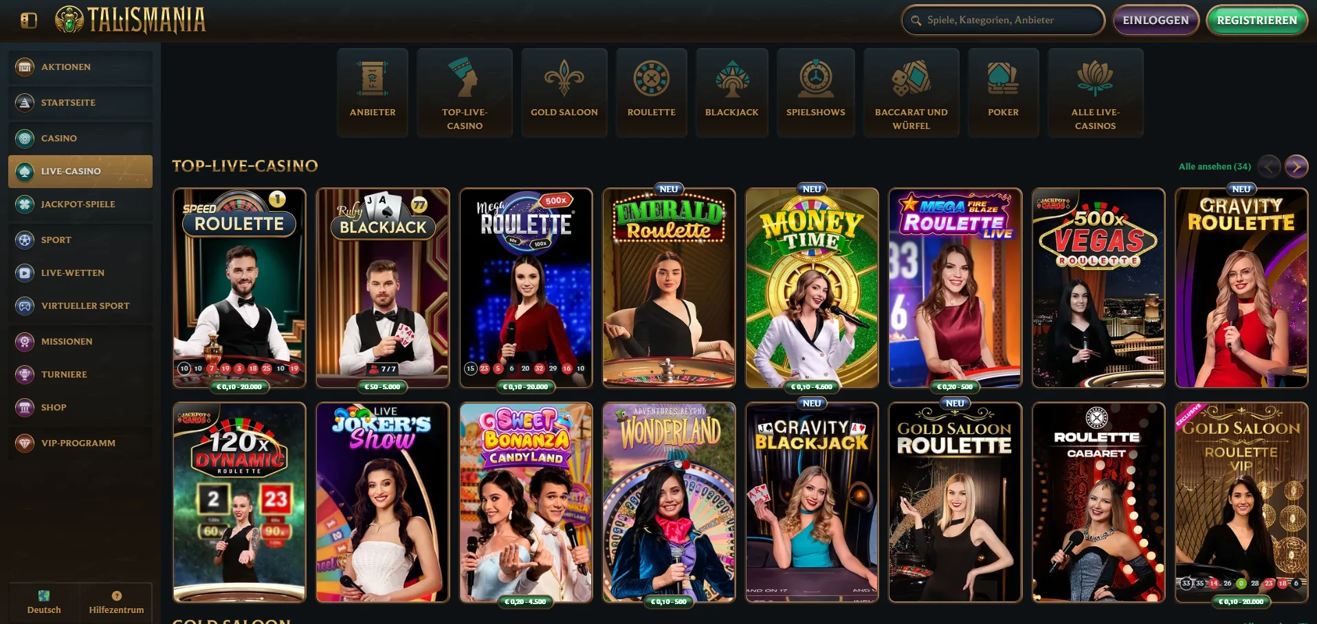 Talismania Casino Bonus